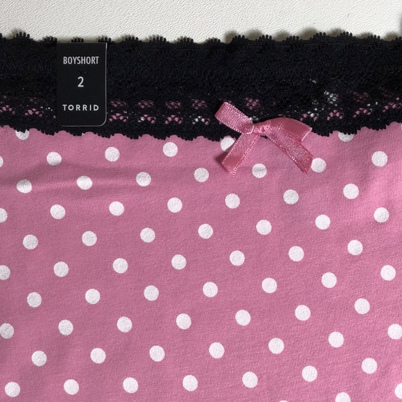 6X Torrid boyshort panties pink polka dot - Picture 6 of 6